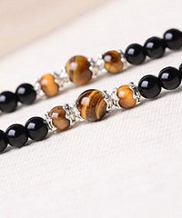 Tiger Eye Crystal Buddha Meditation 108 Prayer Bead Mala Bracelet/Necklace