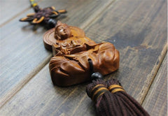 Wooden Buddha Statue Car Pendant