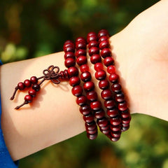 8mm Natural Sandalwood Buddhist Prayer Bead Bracelets