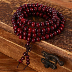 8mm Natural Sandalwood Buddhist Prayer Bead Bracelets