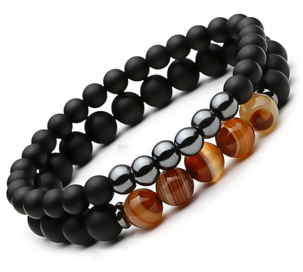 2Pcs Buddha Stone Bracelet