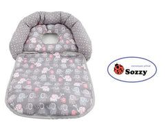 Sozzy Baby Car Seat Protection Soft Cosy Stroller Cushion Liner Pad Head Support Rest Matress Pillow